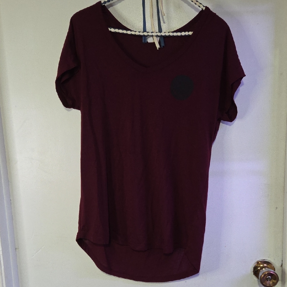 A Deep Burgundy Short Sleeve Tee